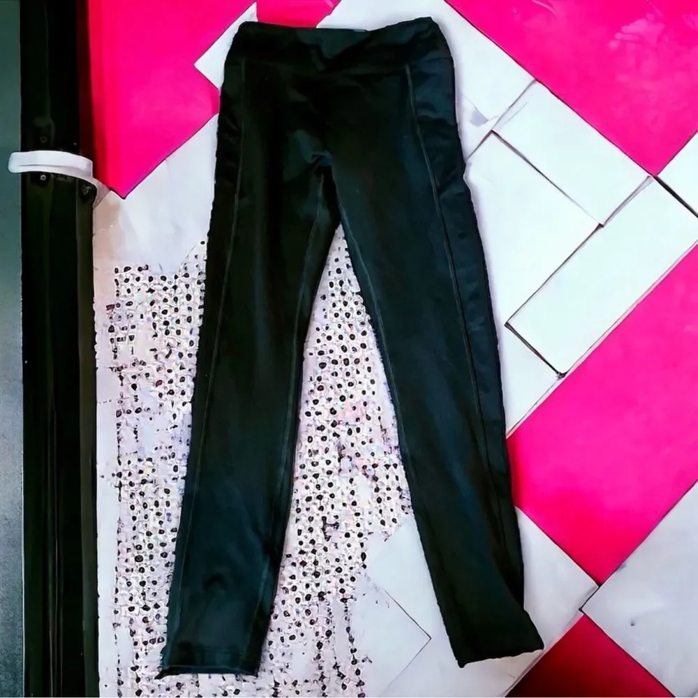 PINK Victoria’s Secret COZY Leggings Black High Waist Fleece Lined Activewear S